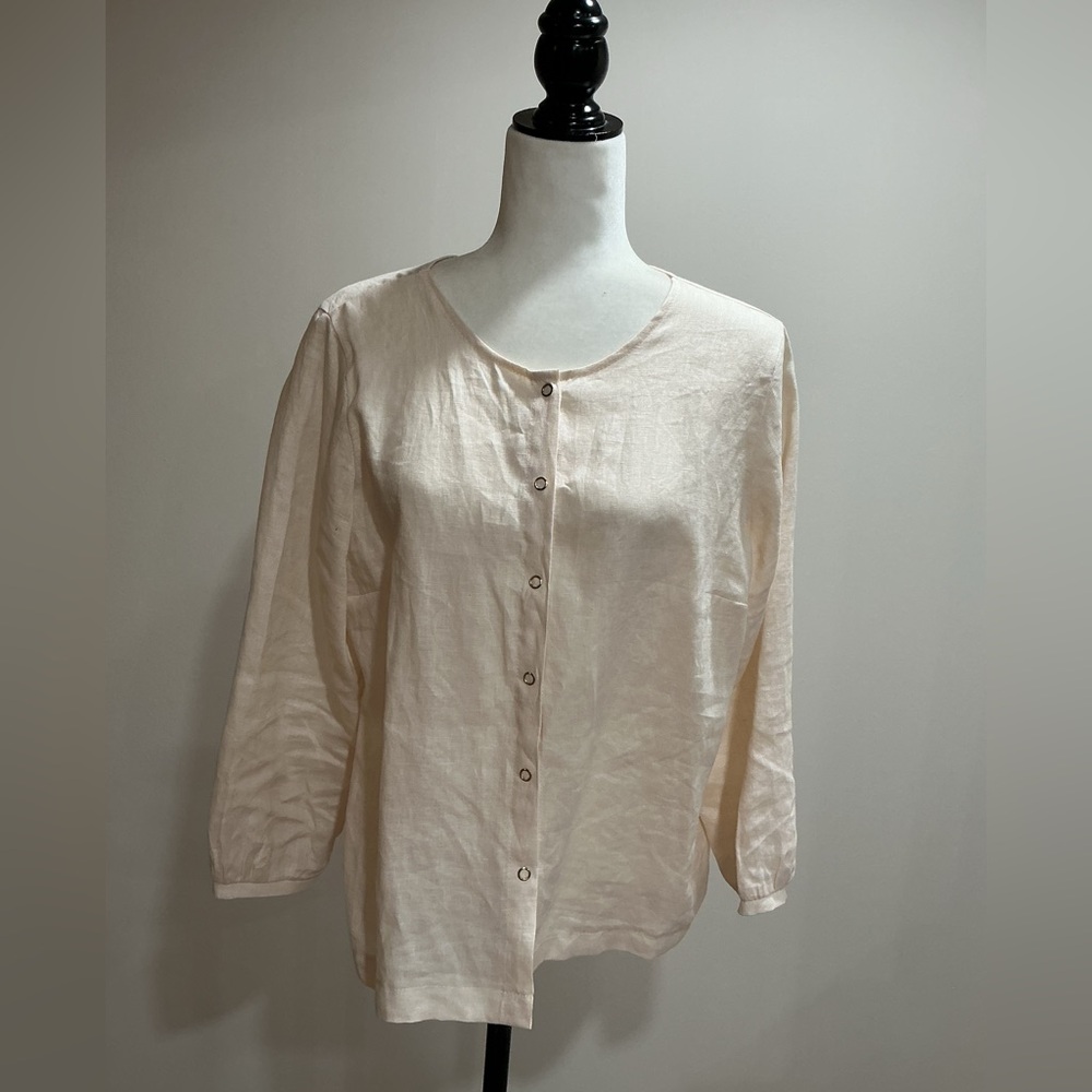Heather Case linen top size XL